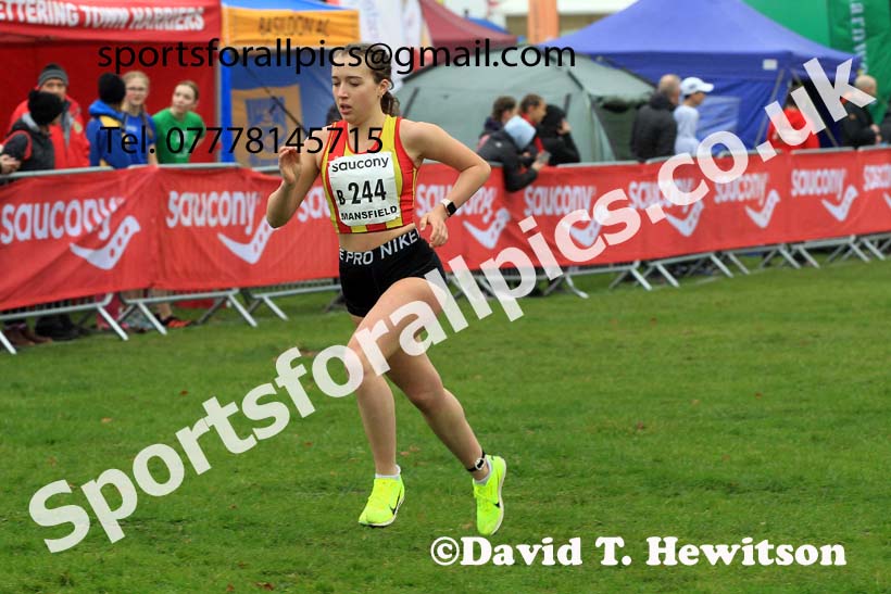Junior Women, 2022 National Cross Country Relays, Berry Hill Park, Mansfield.  Photo: David T. Hewitson/Sports for All Pics
